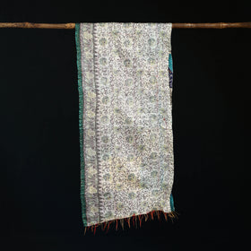 Bengal Kantha Handwork Patchwork Reversible Silk Stole 85
