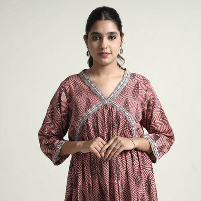 bagh printed cotton dress