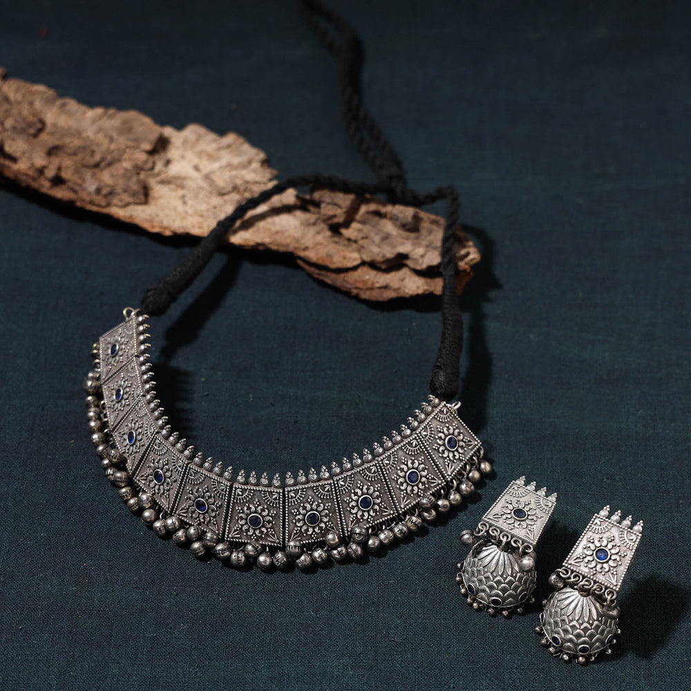 oxidised necklace set