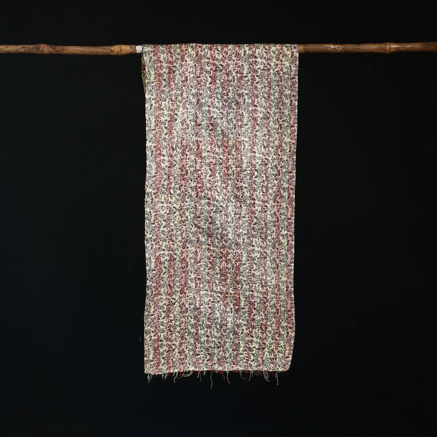 Bengal Kantha Handwork Patchwork Reversible Silk Stole 84