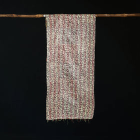 Bengal Kantha Handwork Patchwork Reversible Silk Stole 84