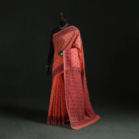 Bengal Kantha Hand Embroidery Silk Cotton Chapa Work Saree 60