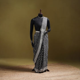 Bagru Hand Block Print Pure Mul Cotton Ready To Wear Saree 32