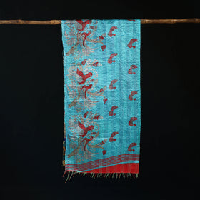 Bengal Kantha Handwork Patchwork Reversible Silk Stole 78