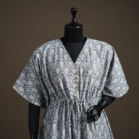 Pochampally ikat cotton kaftan (short) 137 - handcrafted
