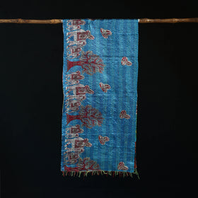 Bengal Kantha Handwork Patchwork Reversible Silk Stole 76