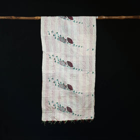 Bengal Kantha Handwork Patchwork Reversible Silk Stole 73