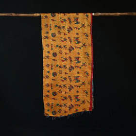 Bengal Kantha Handwork Patchwork Reversible Silk Stole 72