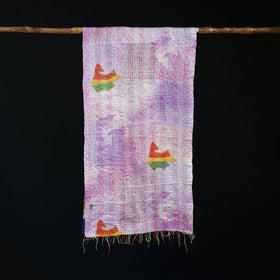 Bengal Kantha Handwork Patchwork Reversible Silk Stole 71
