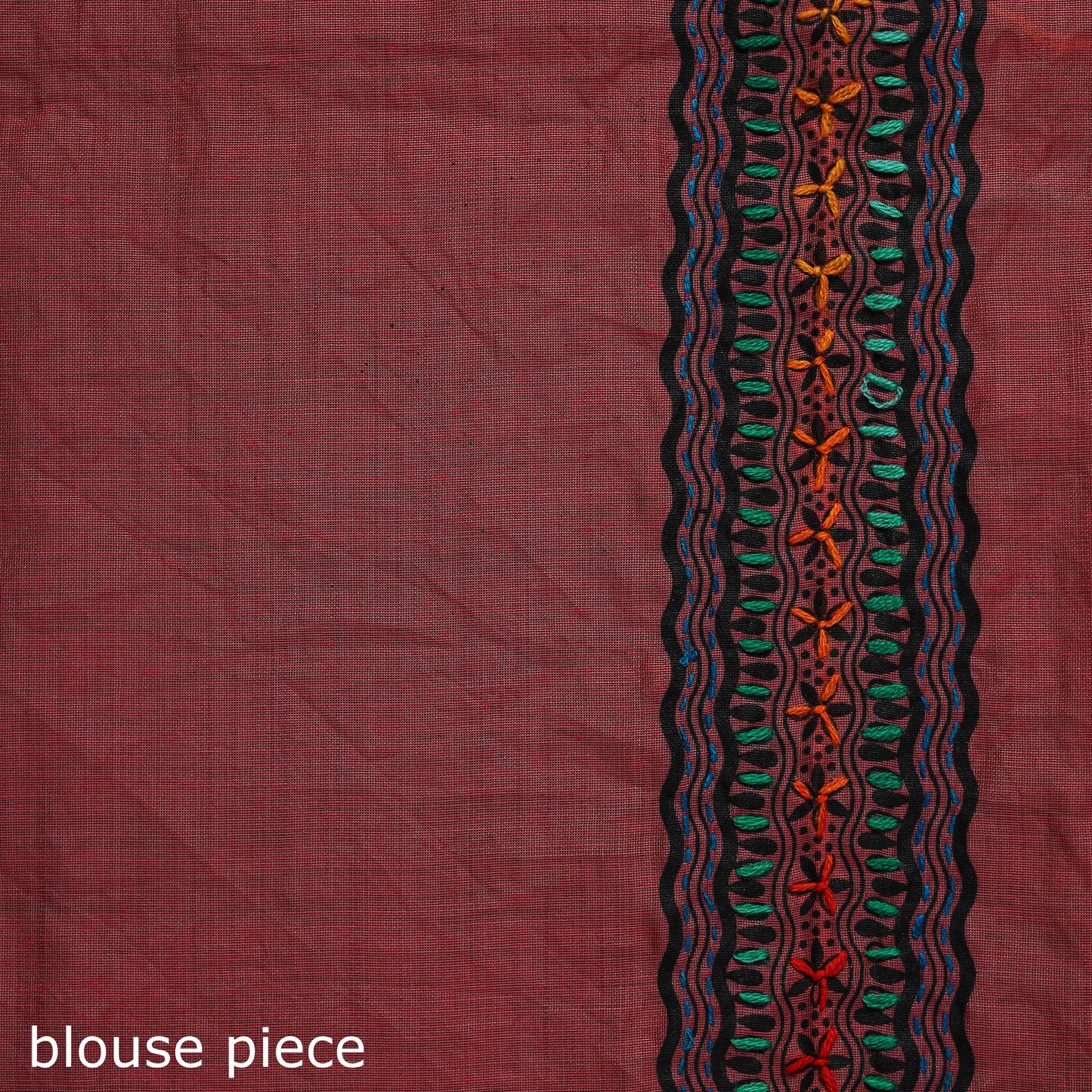 Bengal Kantha Hand Embroidery Silk Cotton Chapa Work Saree 61