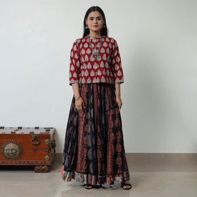 Multicolor - bagh skirt with 24 kali patchwork 06