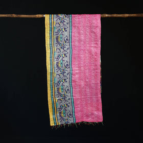 Bengal Kantha Handwork Patchwork Reversible Silk Stole 62