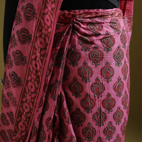 Bagru Hand Block Print Pure Mul Cotton Ready To Wear Saree 34