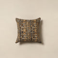 Brown - kalamkari cotton cushion cover 04 - handcrafted