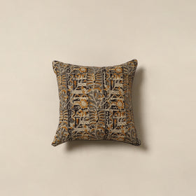 Brown - kalamkari cotton cushion cover 04 - handcrafted