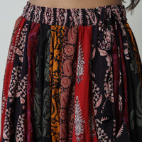 Multicolor - Bagh Print Skirt with 24 Kali Patchwork 14