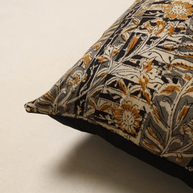Brown - kalamkari cotton cushion cover 04 - handcrafted