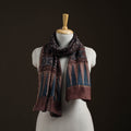 Handloom Chanderi Silk Ajrakh Hand Block Print Natural Dyed Stole 20
