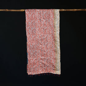 Bengal Kantha Handwork Patchwork Reversible Silk Stole 55