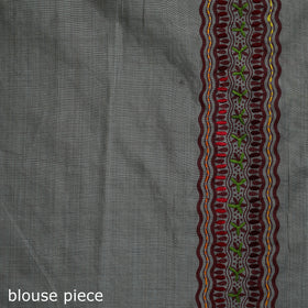 Bengal Kantha Hand Embroidery Silk Cotton Chapa Work Saree 63