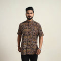  Multicolor Cotton Men Kalamkari Print Shirt