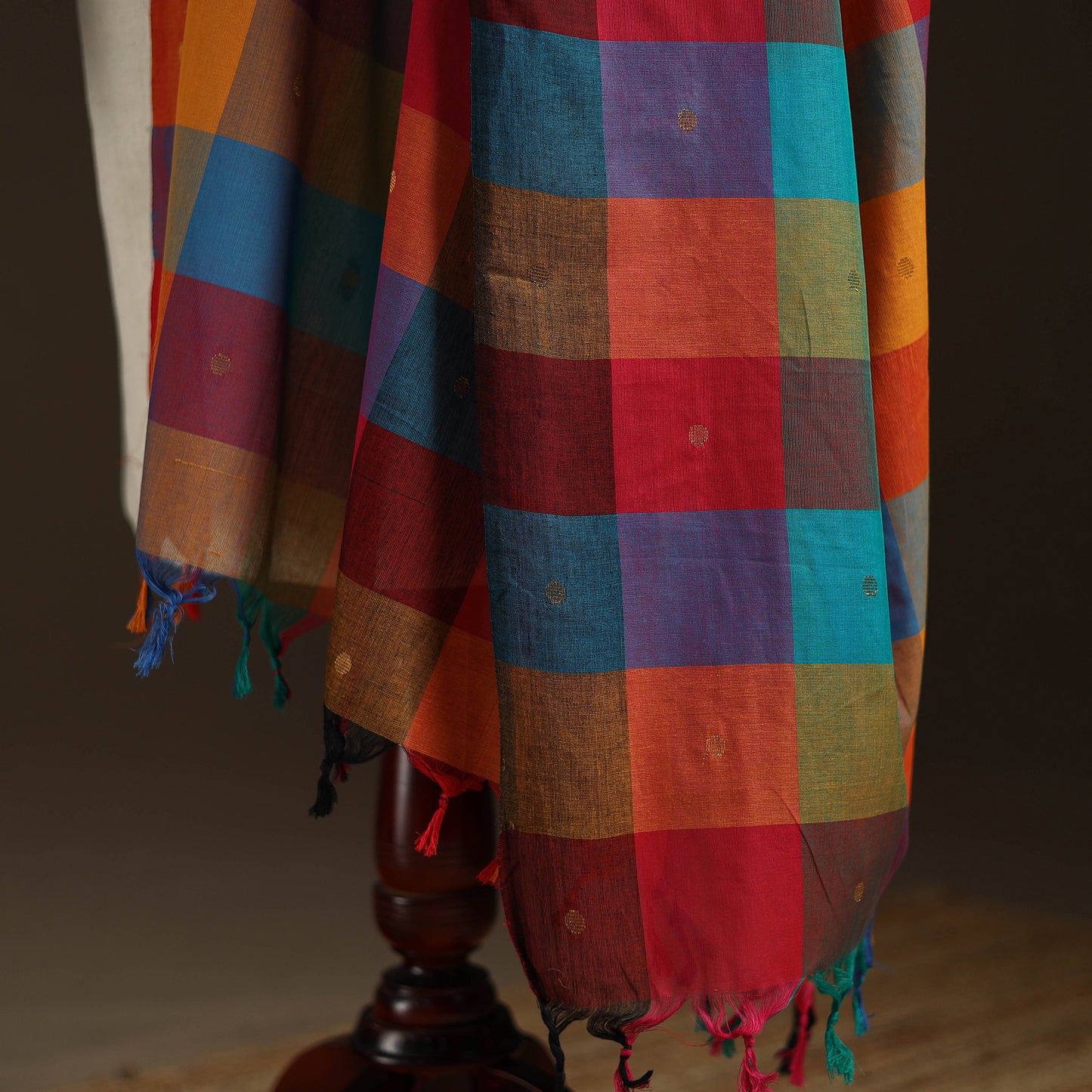 Cotton Plain Dupatta with Thread Border 61