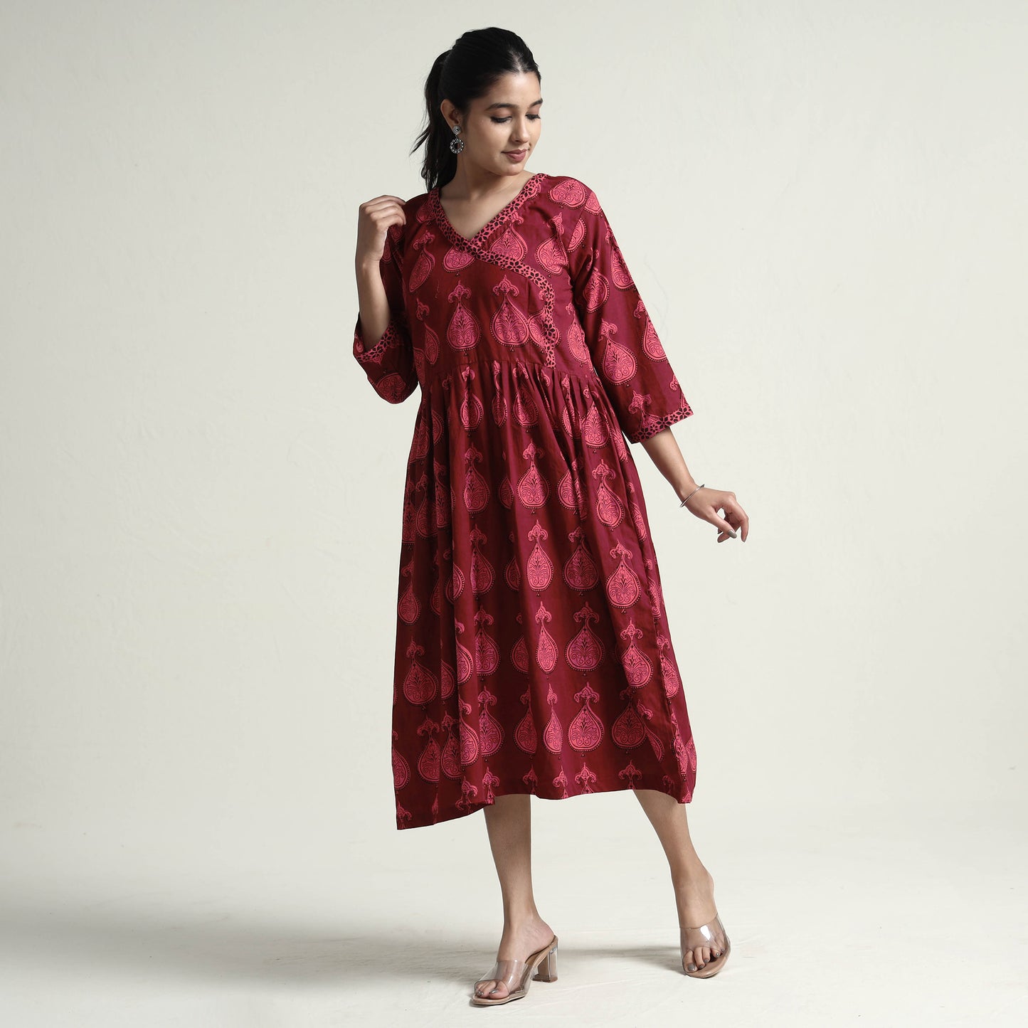 bagh printed cotton dress