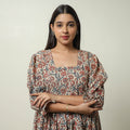 Buy Pedana Kalamkari Block Printed Cotton Tiered Dress 07 Online at iTokri.com