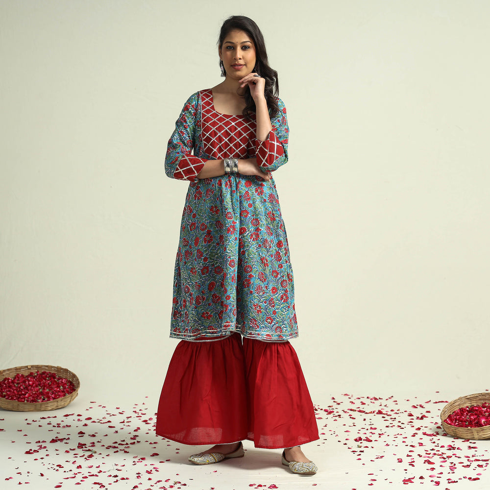 Sanganeri Kurta Set