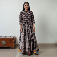 Multicolor - Bagh Print Skirt with 24 Kali Patchwork 10