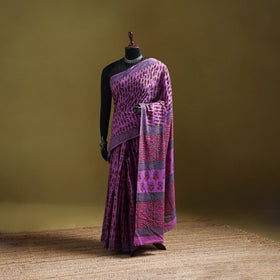 Bagru Hand Block Print Pure Mul Cotton Ready To Wear Saree 36