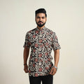 Buy Black Cotton Men Kalamkari Print Shirt