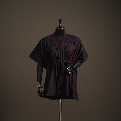 Akola Hand Block Print Natural Dyed Cotton Short Kaftan 146