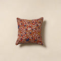 Red - kalamkari printed cotton cushion cover 08