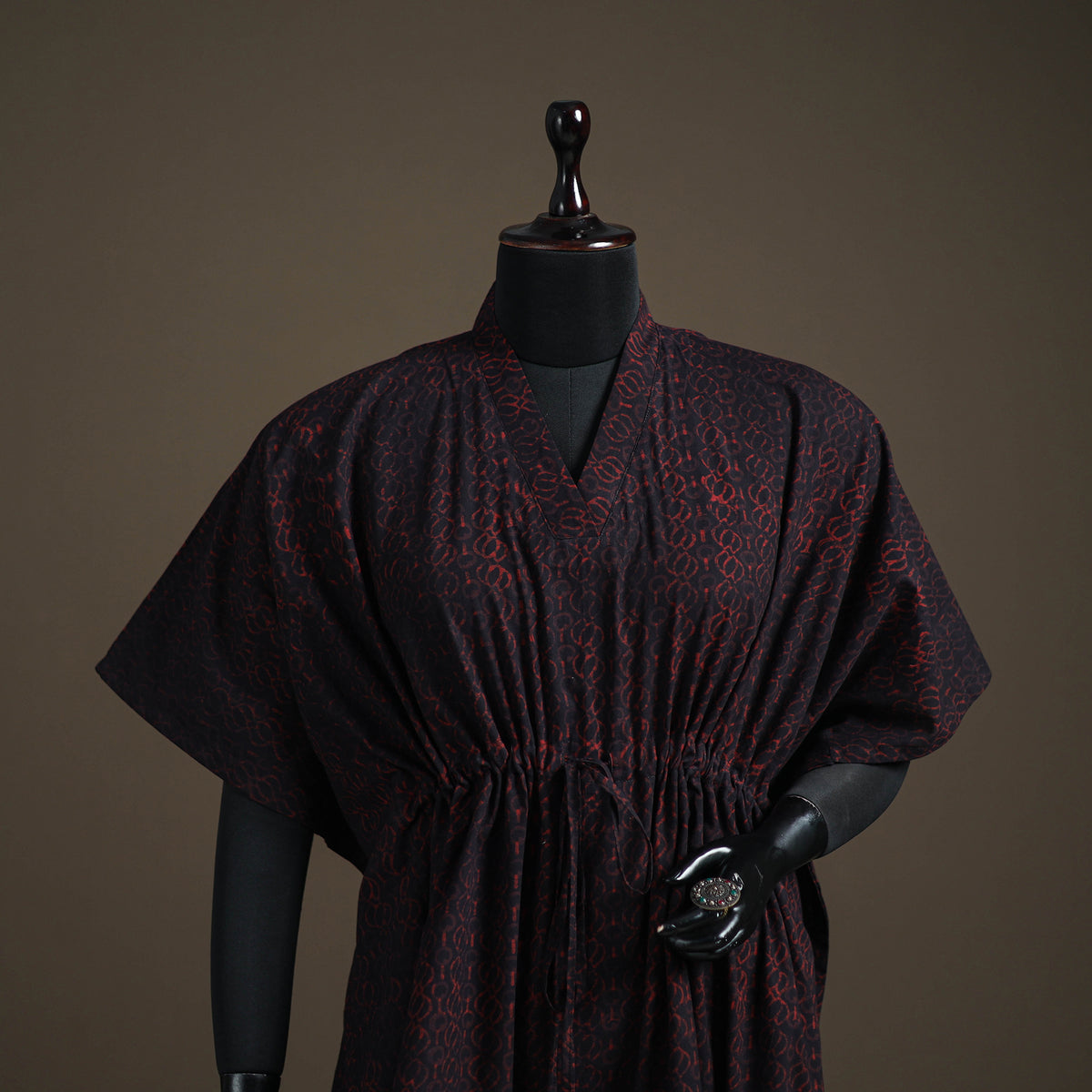 Akola Hand Block Print Natural Dyed Cotton Short Kaftan 146