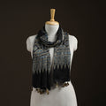 Hand Block Print Natural Dyed Modal Silk Ajrakh Stole 02