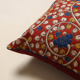 Red - kalamkari printed cotton cushion cover 08