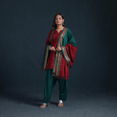 Dharwad Cotton Suit Set with Dupatta for Women 05