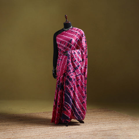Shibori Tie-Dye Pure Mul Cotton Ready To Wear Saree 37
