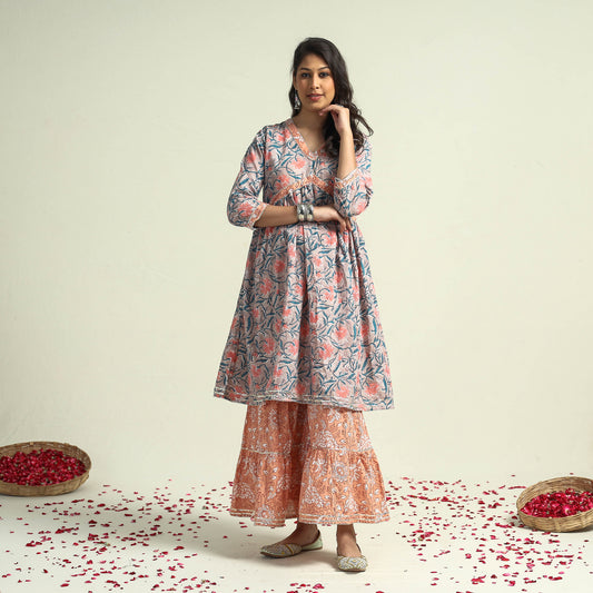 Sanganeri Kurta with Sharara Set
