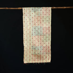 Bengal Kantha Handwork Patchwork Reversible Silk Stole 40