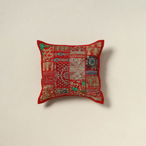 Khambadiya Patchwork Hand Embroidered Cushion Cover 02