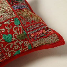 Khambadiya Patchwork Hand Embroidered Cushion Cover 02