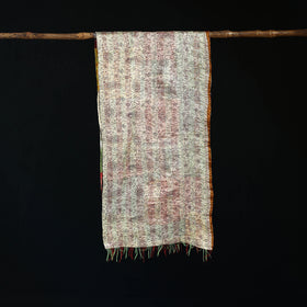 Bengal Kantha Handwork Patchwork Reversible Silk Stole 37