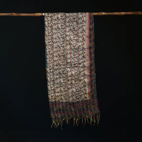 Bengal Kantha Handwork Patchwork Reversible Silk Stole 36