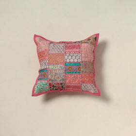 Khambadiya Patchwork Hand Embroidered Cushion Cover 01