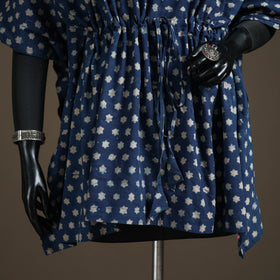 Akola Hand Block Print Natural Dyed Cotton Short Kaftan 148