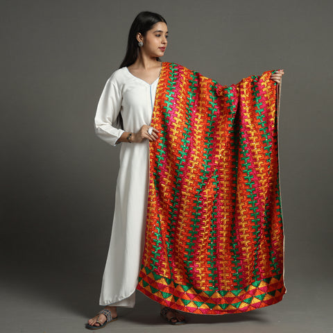 Phulkari Embroidered Dupatta