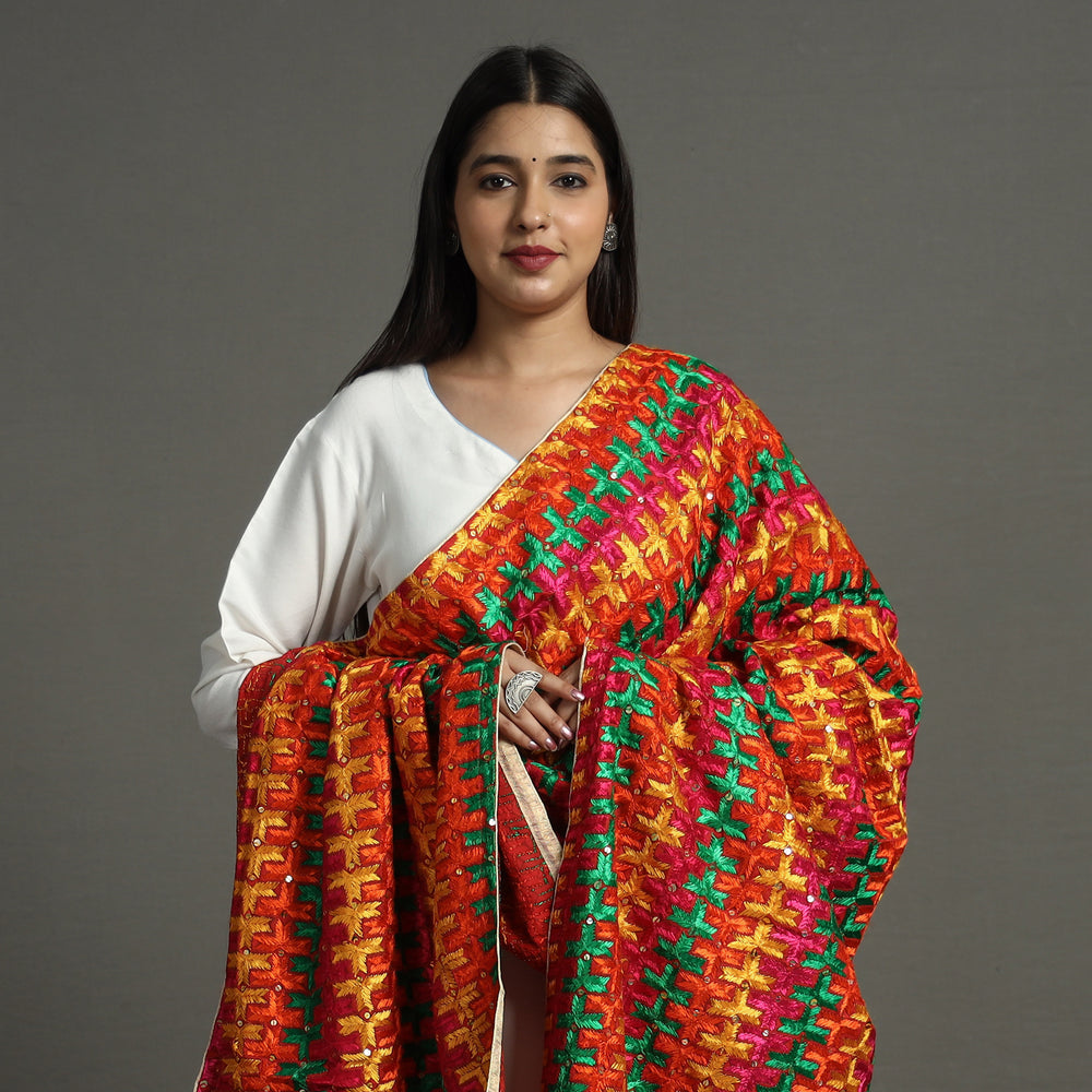 Phulkari Embroidered Dupatta