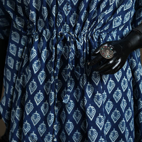 Akola Hand Block Print Natural Dyed Cotton Short Kaftan 149